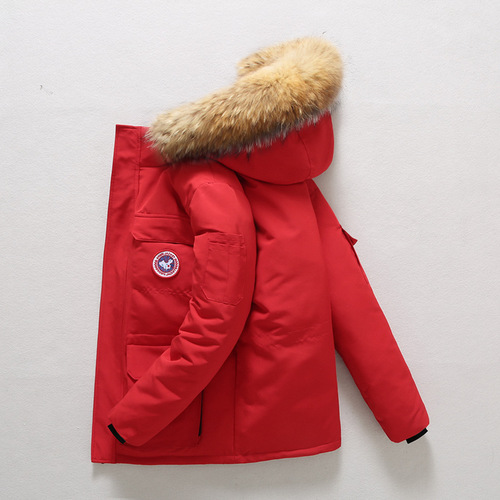 Cross-border men's down jacket, men's workwear, thickened, trendy for young people, casual winter unisex couple’s warm coat, fashionable.