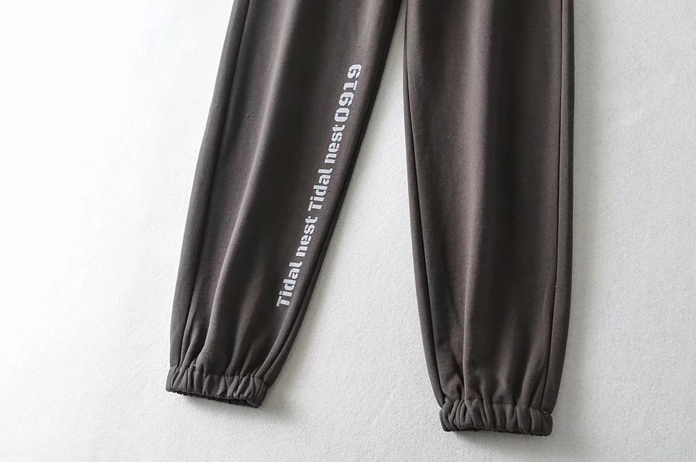 Elastic waist loose letter sweatpants  NSHS30207