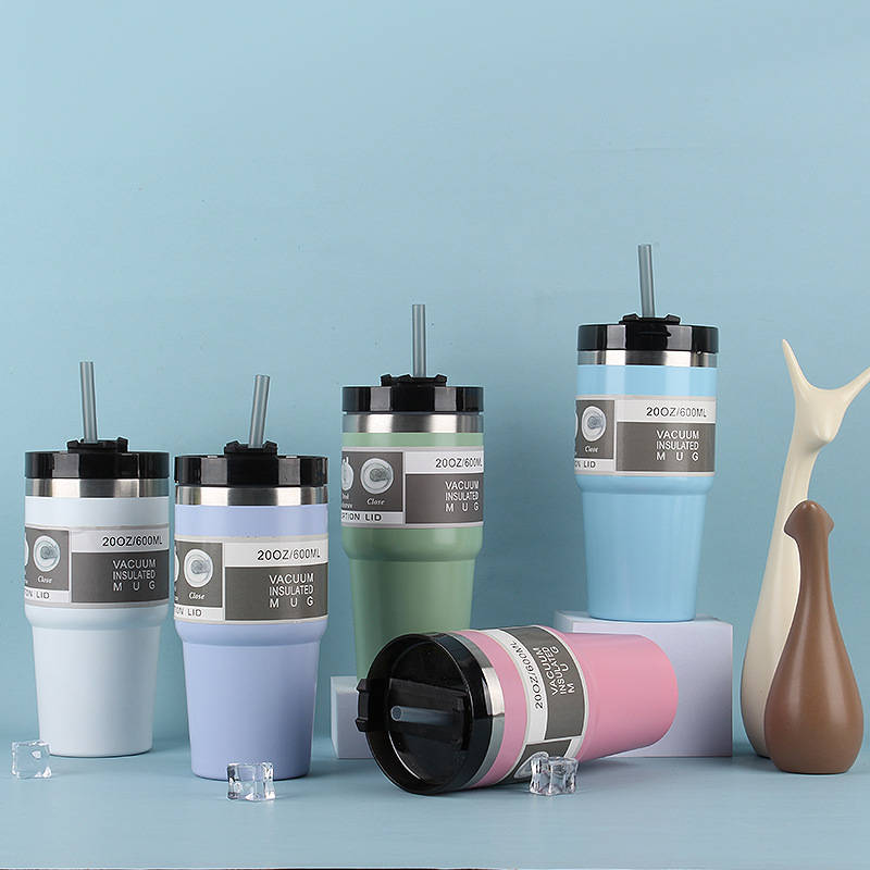 Nuevo modelo de comercio exterior, taza para coche de 20 onzas con interior de acero inoxidable 304, taza de café portátil para coche.