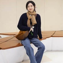 外单尾纱纯羊绒小尺寸围巾 纯康sai妮羊绒围巾围脖保暖