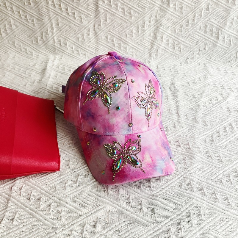 Mujeres Elegante Estilo Clásico Bloque De Color Mariposa Aleros Curvos Gorra De Beisbol display picture 8