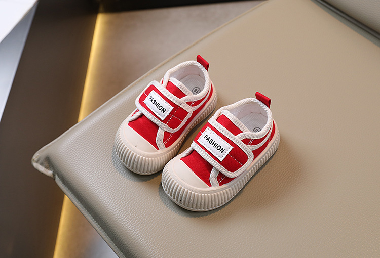 2024 Vår och höst Barncanvas Pojkar Casual Shell Head Girls Cookie Mjuk sula Babyskor_voghion.com