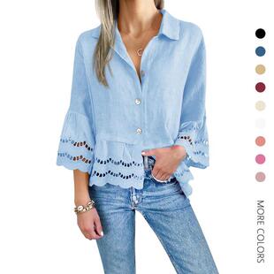 L 10435 Lace Flare Sleeve Blouse ��߅�������r�� �W���羳