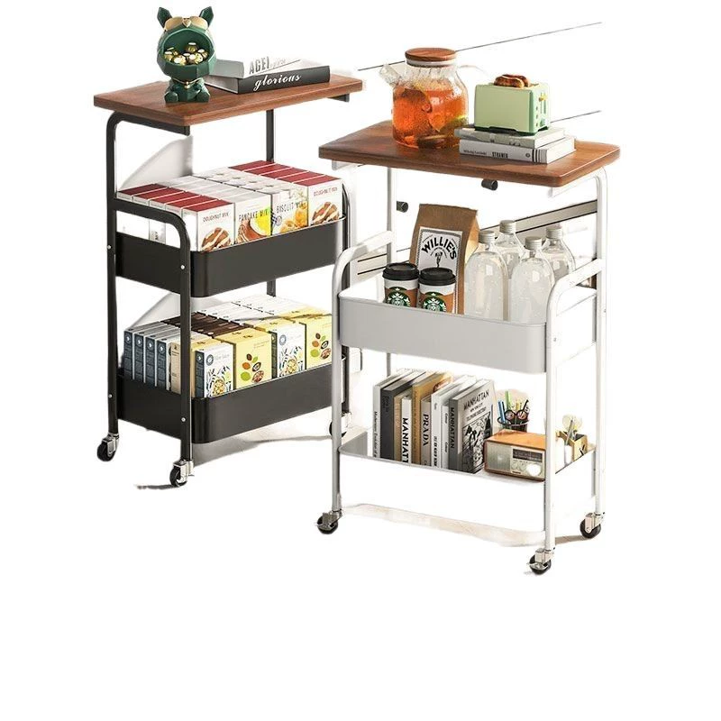 Kitchen floor-standing mobile storage trolley storage rack multi-layer vegetable snack storage rack bathroom toilet storage