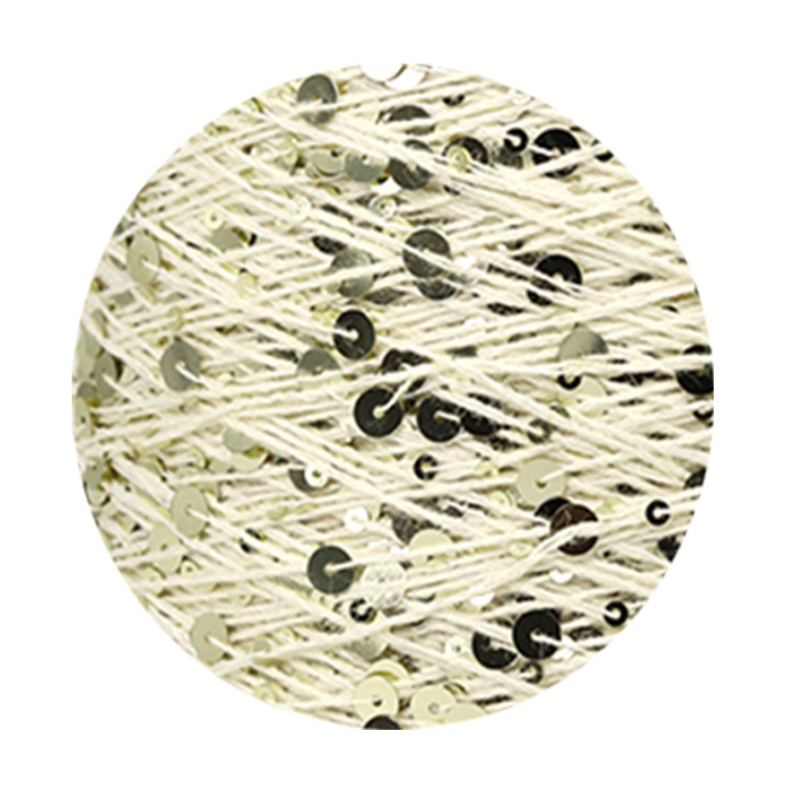 50g algodón lentejuelas hilo 3mm + 6mm peinado tamaño de lujo lentejuelas mano hilo tejer precio al por mayor