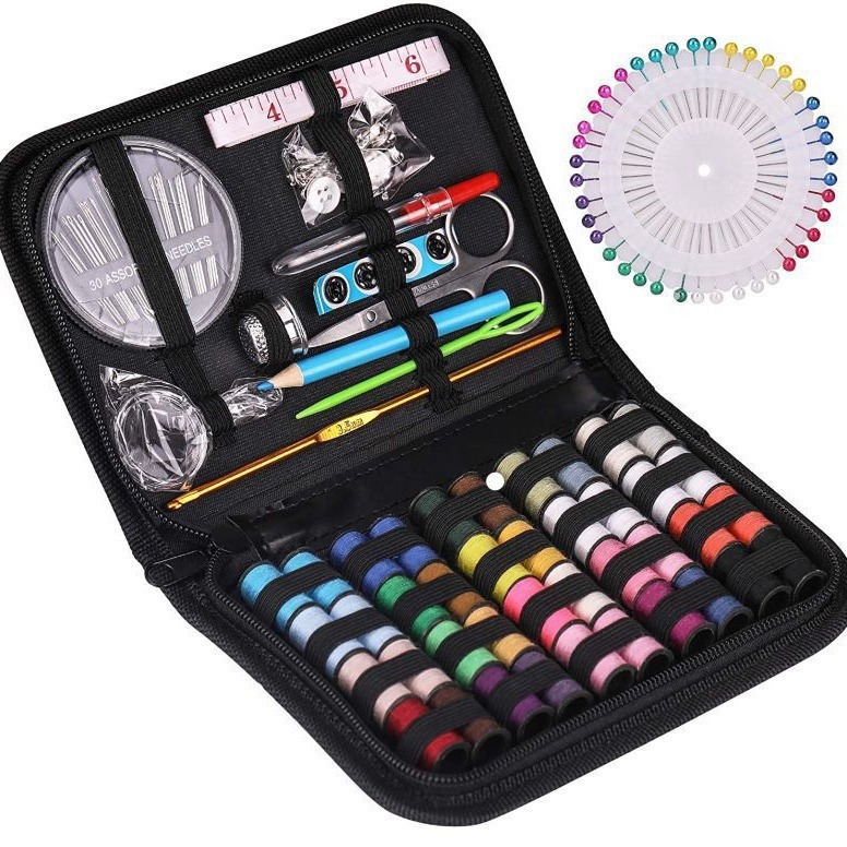 Kit de caja de aguja transfronteriza herramienta de coser doméstica aguja de coser de viaje portátil aguja de coser paquete de 27 piezas