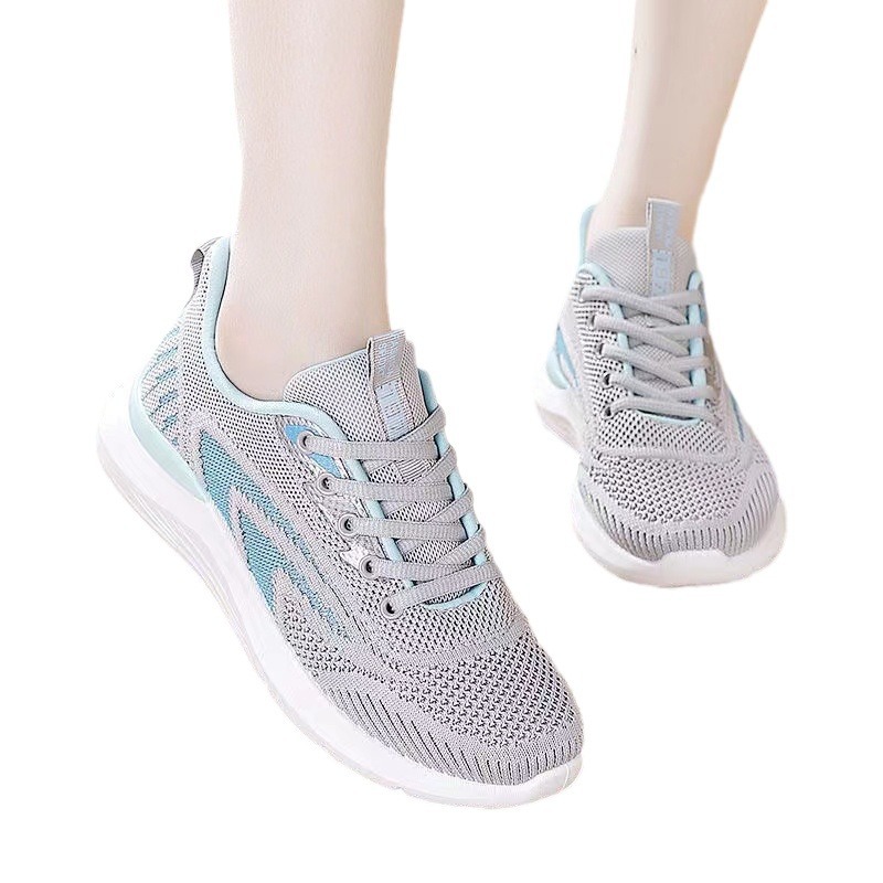 Nuevos zapatos de mujer de moda al aire libre zapatos de correr ligeros suaves transpirables zapatos de carreras estudiantes al por mayor zapatos deportivos de suela gruesa mujer