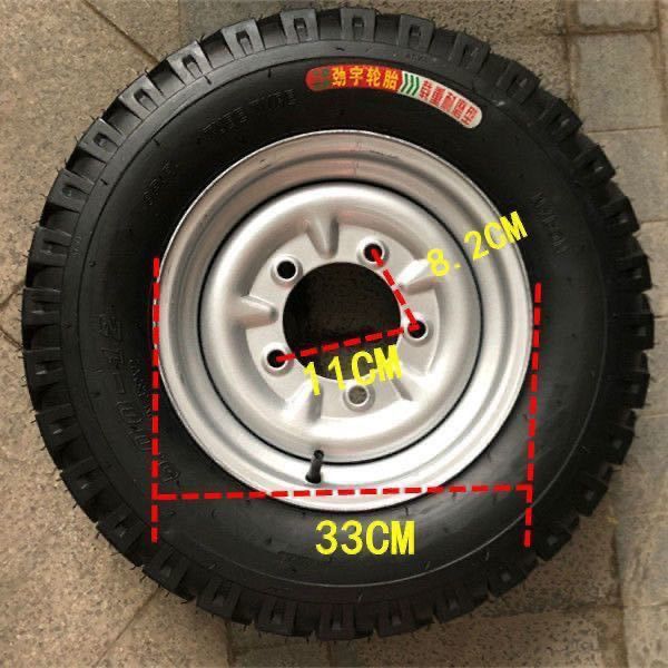 Zongshen Futian tricycle five-hole tire assembly 500-12 inner and outer tire steel ring 5-hole steel ring tire