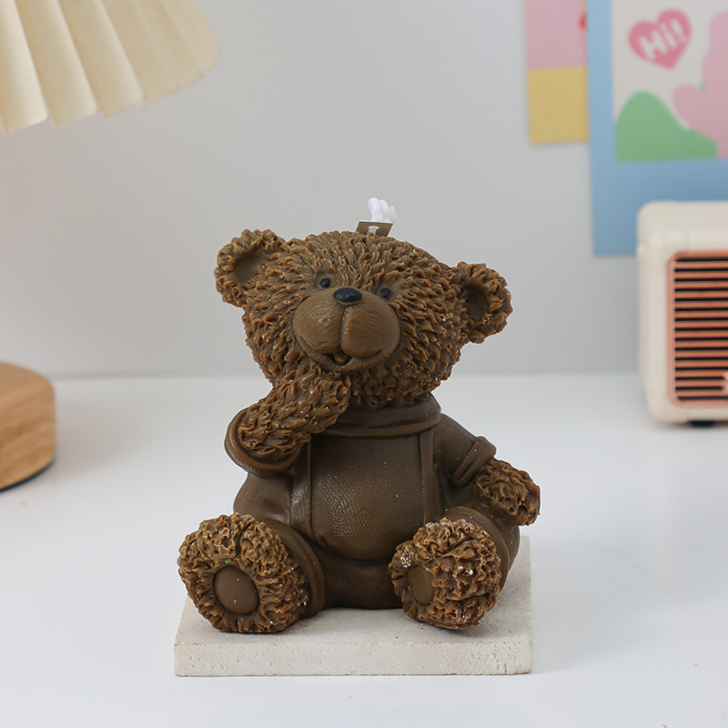クマの香りのキャンドルコレクションお土産手作りクリエイティブかわいい雰囲気の香りクロスボーダー動物の形のワックス|undefined