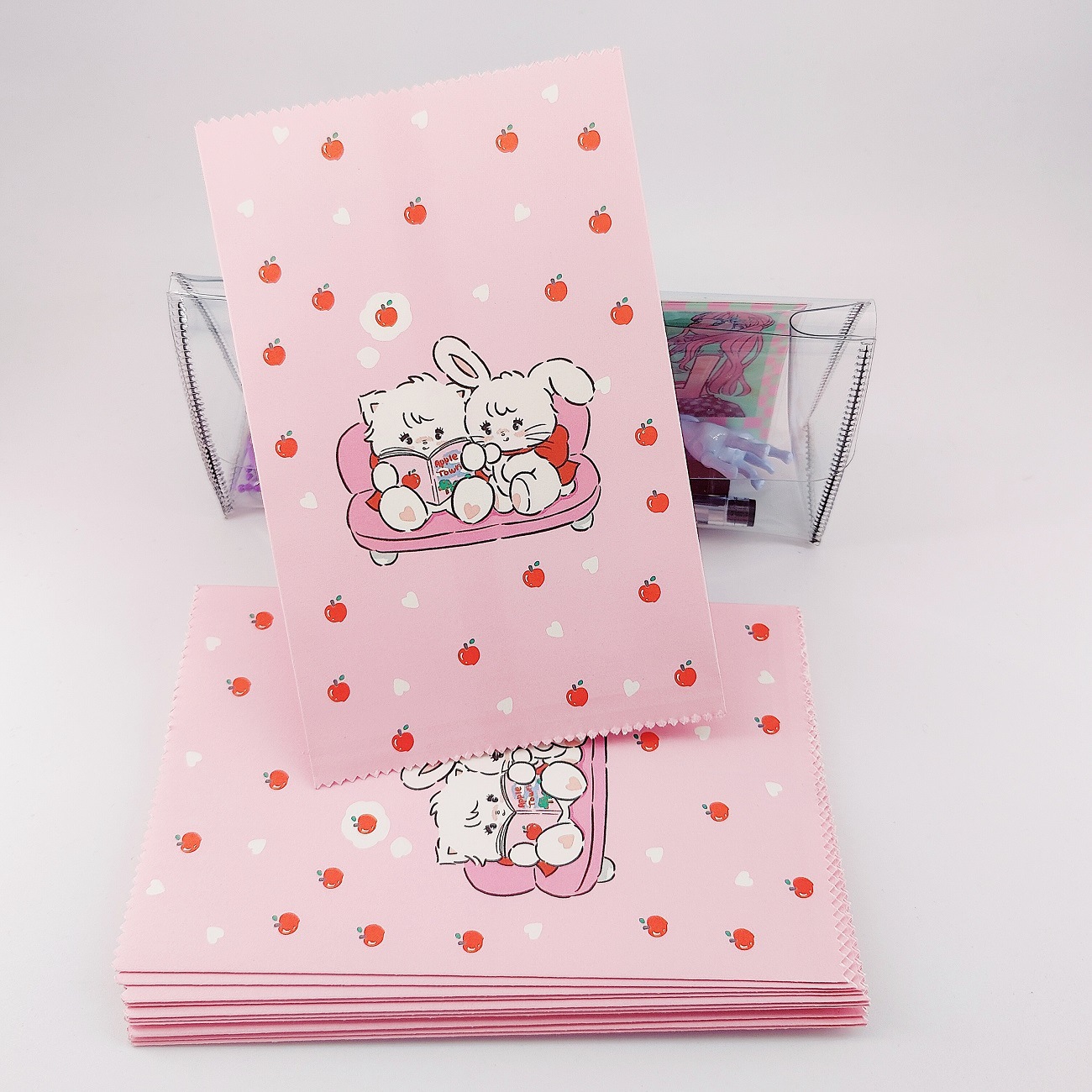 Estilo coreano japonés ins estilo Mikko lindo regalo bolsa de papel misceláneas bolsa de almacenamiento al por mayor embalaje de película material de columpio