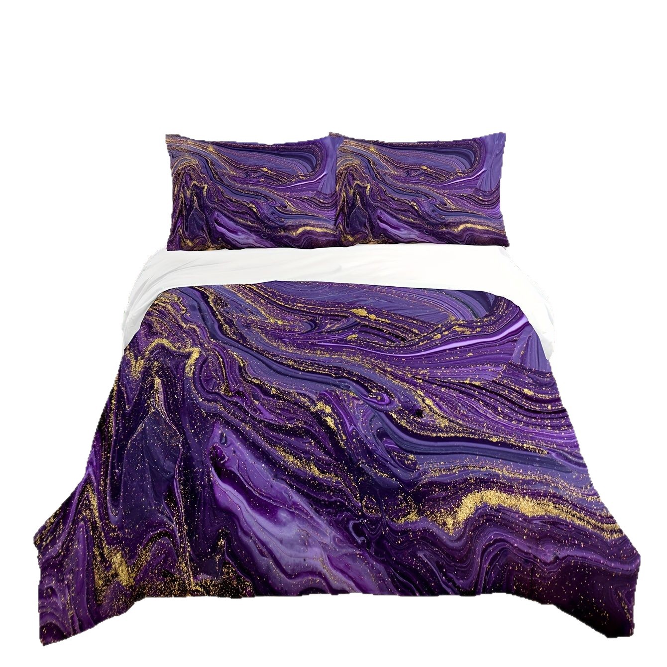 TEMU / JIT negro y blanco textura de mármol molienda impresión digital kit de colcha de tela para el hogar se puede diseñar