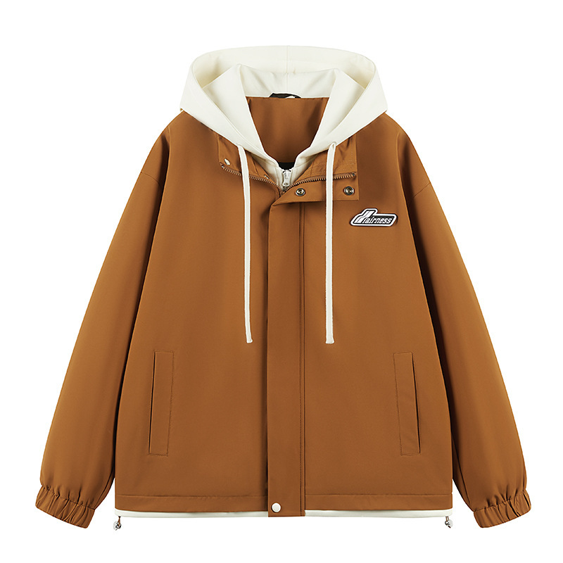 2024 Men's and Women's Hong Kong Style Casual plus size Sports Couple's Neutral Hooded Weatherproof Jacket Jacket Jacket