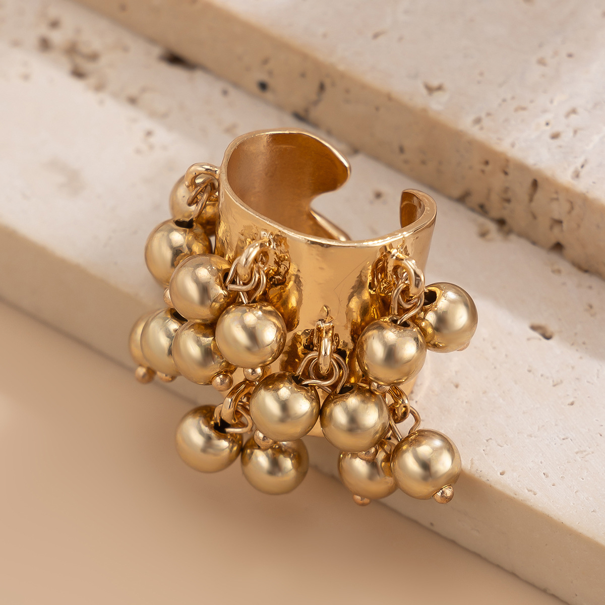 16g Weight Charm Rings Classification 1 Piece Quantity Holiday Occasion Alloy Material Geometric Pattern Women's Gender Plating Design Streetwear Style Streetwear Geometric Arylic Alloy Plating Women's Charm Rings 15