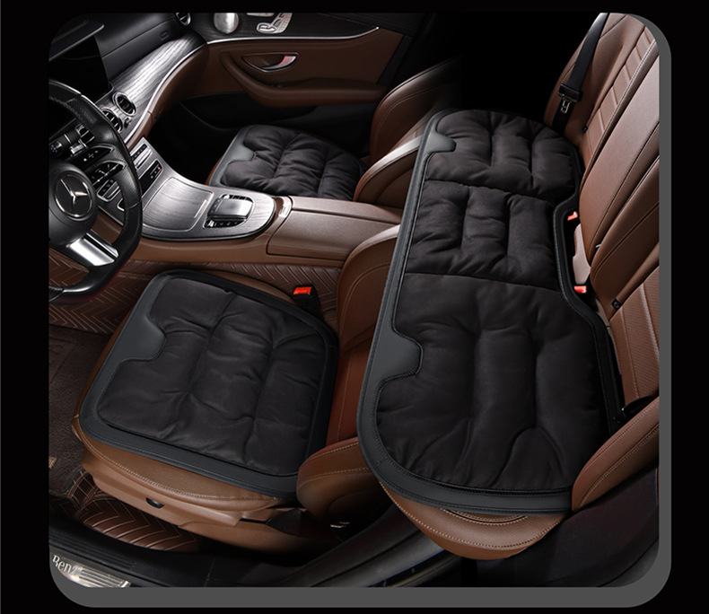 New Car Seat Cushion Winter Warm Seat Cushion Fur Cushion Rear Integrated Thickened Chair Cushion