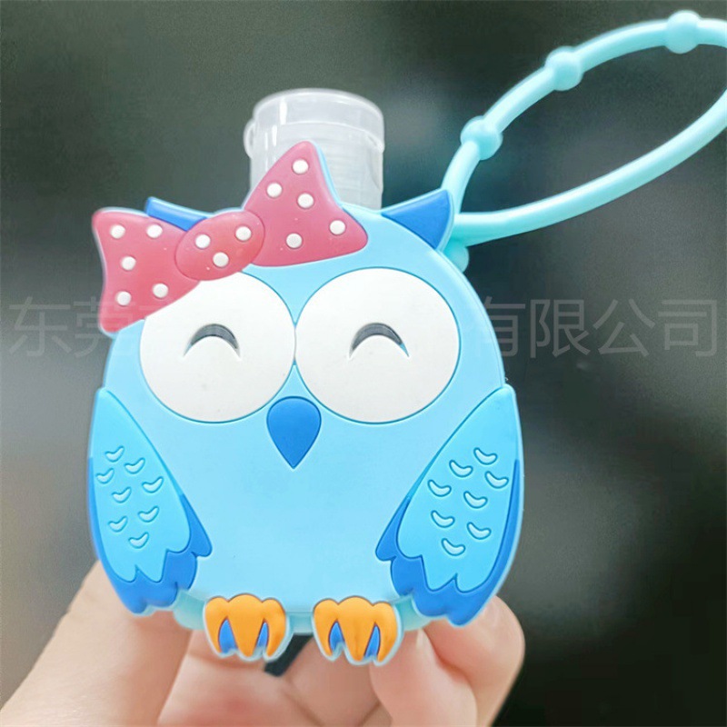 猫头鹰卡通免水洗手液硅胶瓶套 香水套 30ML硅胶香水瓶套