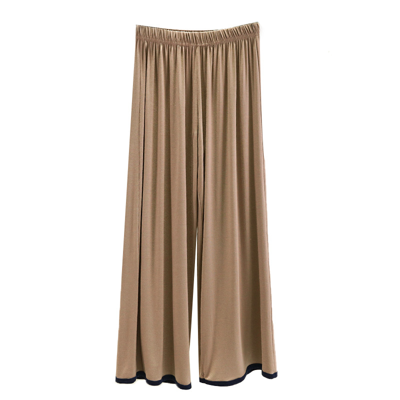 Modest High-Waisted Casual Pants Summer Outerwear Thin Version Flowy Wide Leg Pants Plus Size Loose Slimming Straight Leg Pants