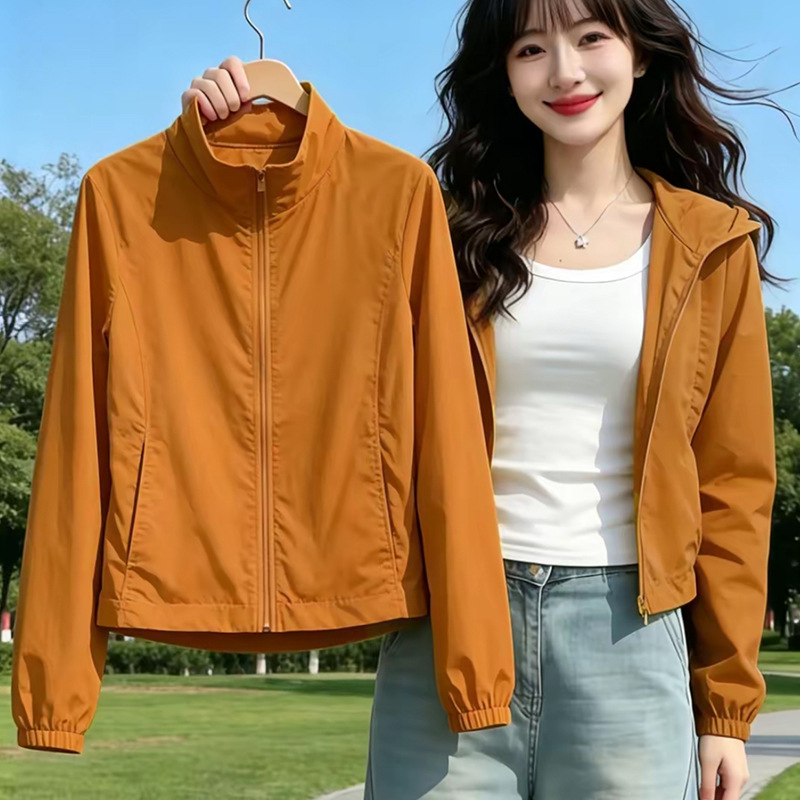 Korean style gentle summer fashion sun protection jacket for women, petite, casual and versatile short sun protection top, sweet and cool.