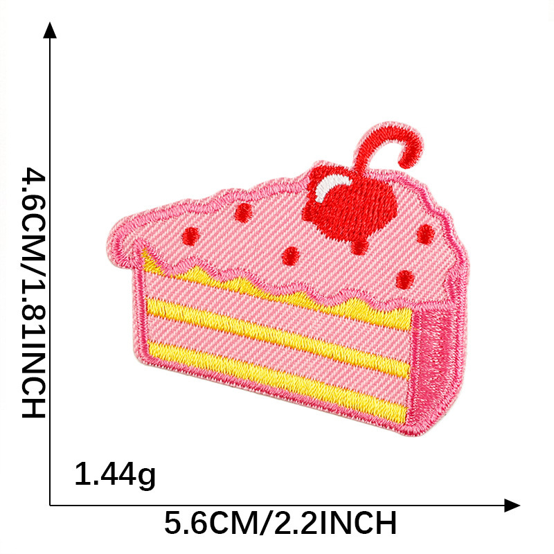 刺繍ステッカーピンクシリーズケーキアイスクリームパッチステッカー自己粘着衣類アクセサリー DIY ハンドブックパッチ布ステッカー|undefined