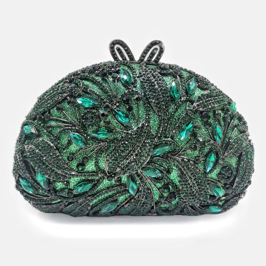 Nuevo paquete de cena de diamantes transfronterizos, bolsas de mano de banquete, bolsas de cena de diamantes huecadas, embrague de cristal