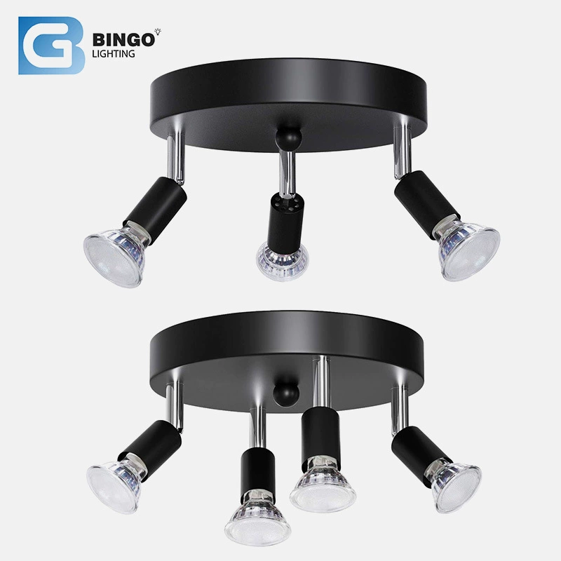 Современный простой трехголовый четырехголовый потолковый светильник Чжуншань