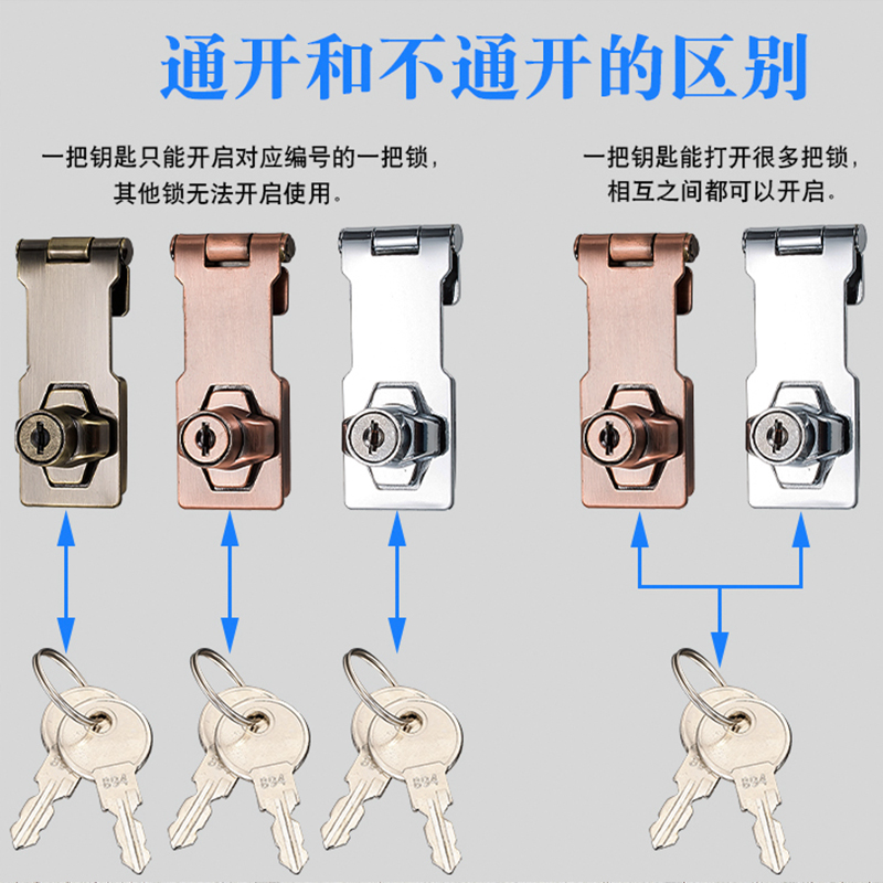 Thickened cabinet door lock, door latch, 90-degree right-angle door hasp, anti-theft buckle, bolt, old-fashioned door latch