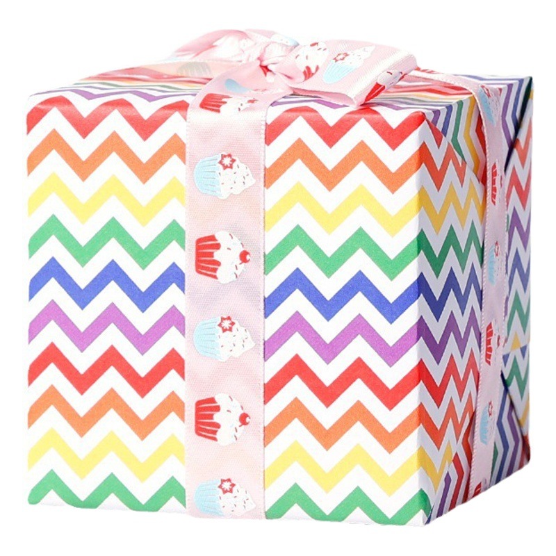Papel de regalo a rayas de colores de Amazon, papel de regalo kraft blanco para decoración de fiestas, bodas y cumpleaños