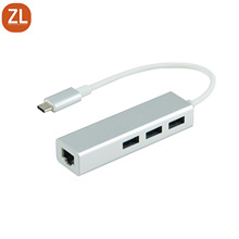 ���Type-c USB 3.1�Dǧ��RJ45�W��+3.0HUB 3�ڼ������W�j�D����