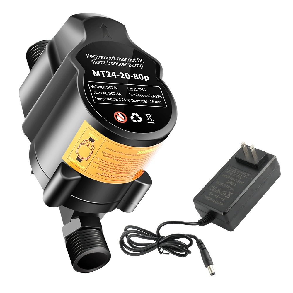 Бытовой полностью автоматический интеллектуальный бустерный насос 24 В постоянного тока, небольшой водяной насос, душ, водонагреватель, насос для повышения давления водопроводной воды