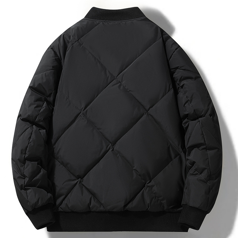 Herenkleding Heren Zijde katoenen jas korte stijl mode splitsen opstaande kraag dik warm nieuwe nationale standaard 90 eend Zijde katoenen trendy honkbaljack_voghion.com