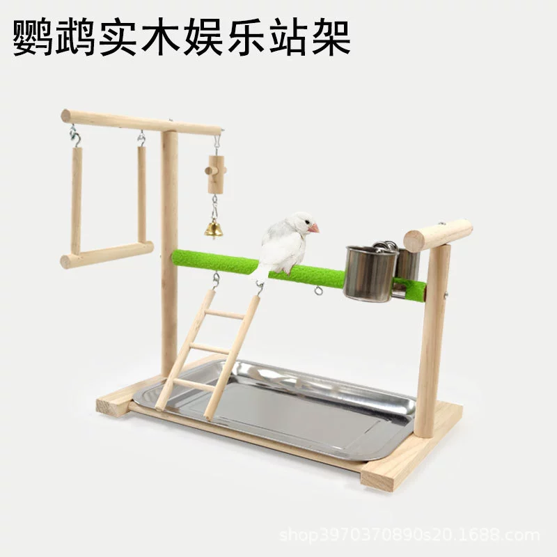 Подставка для попугаев игровая площадка напольная подставка для птиц Интерактивная платформа подставка столб полка из цельного дерева товары для птиц оптом