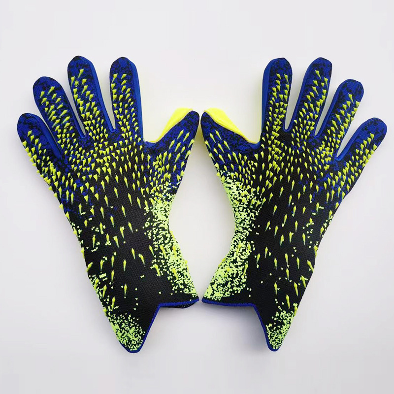 Guantes de portero de fútbol gruesos para adultos y niños, guantes sin dedos de látex antideslizantes transpirables, guantes de portero de fútbol