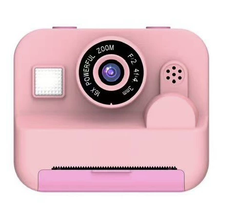 Polaroid, camera, flashing lamp