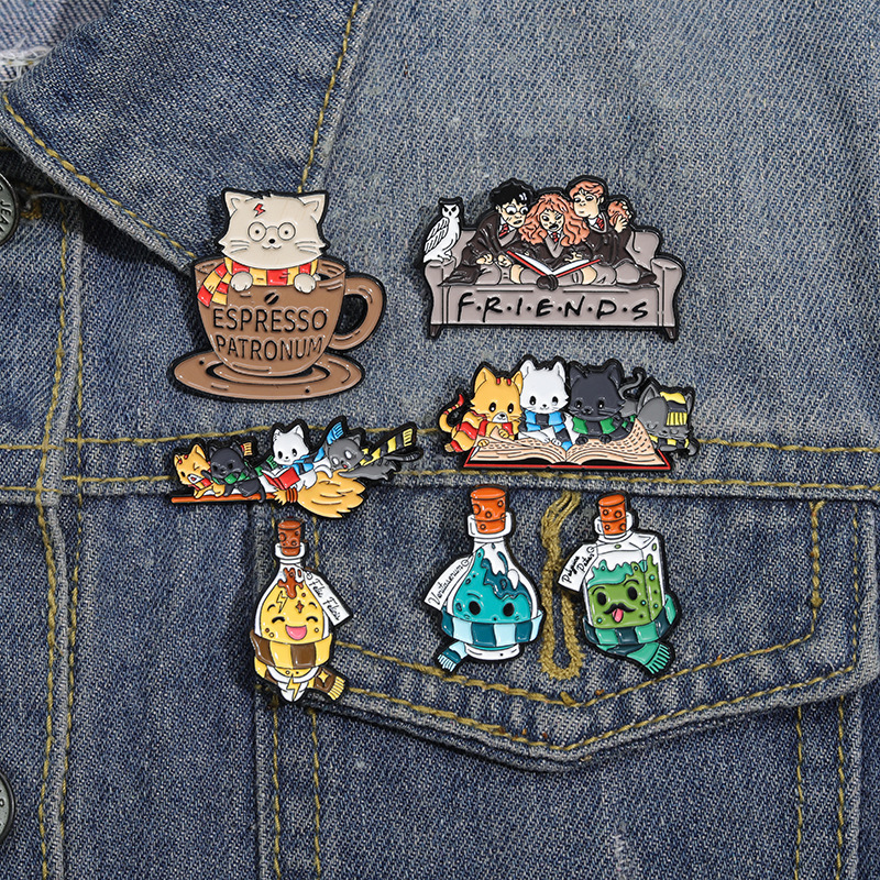 Stoving Varnish Design Cartoon Style Simple Style Pin Letter Cat Alloy Stoving Varnish Unisex Brooches