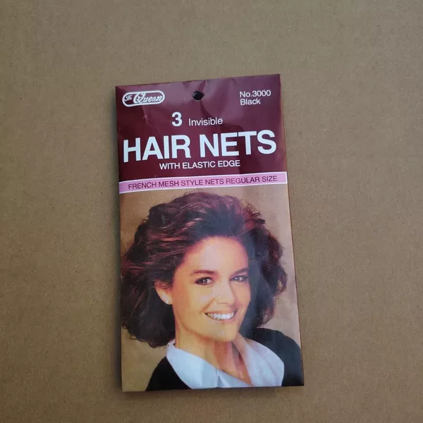 Envelope Packaging Invisible Hair Net 1 Bag with 3 Bun Hairnets, 50cm