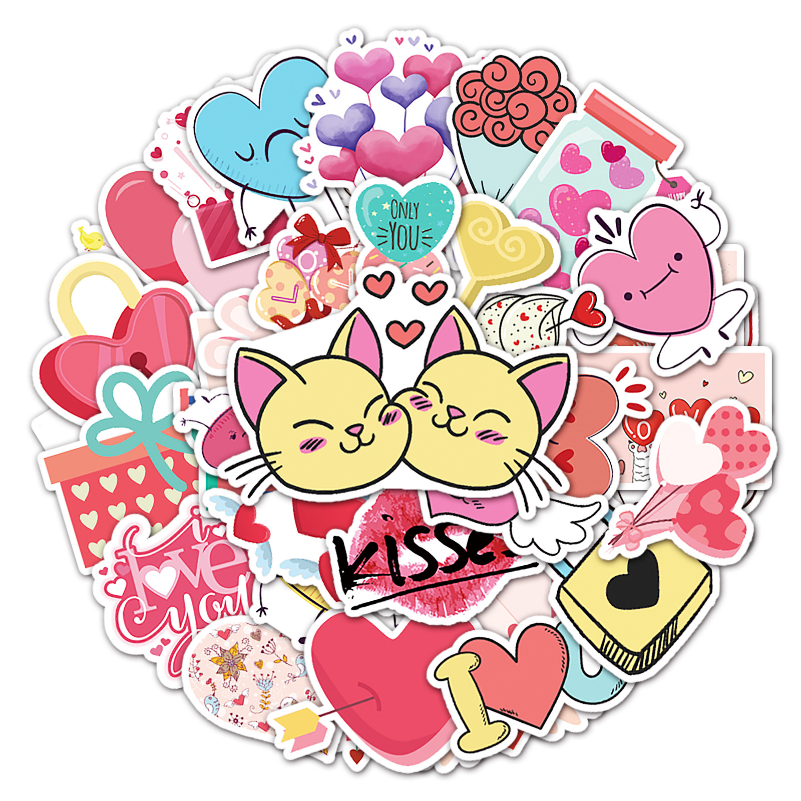 1 Set Quantity Cute Cartoon Diy Scooter Car Luggage Decorative Stickers 1 Set