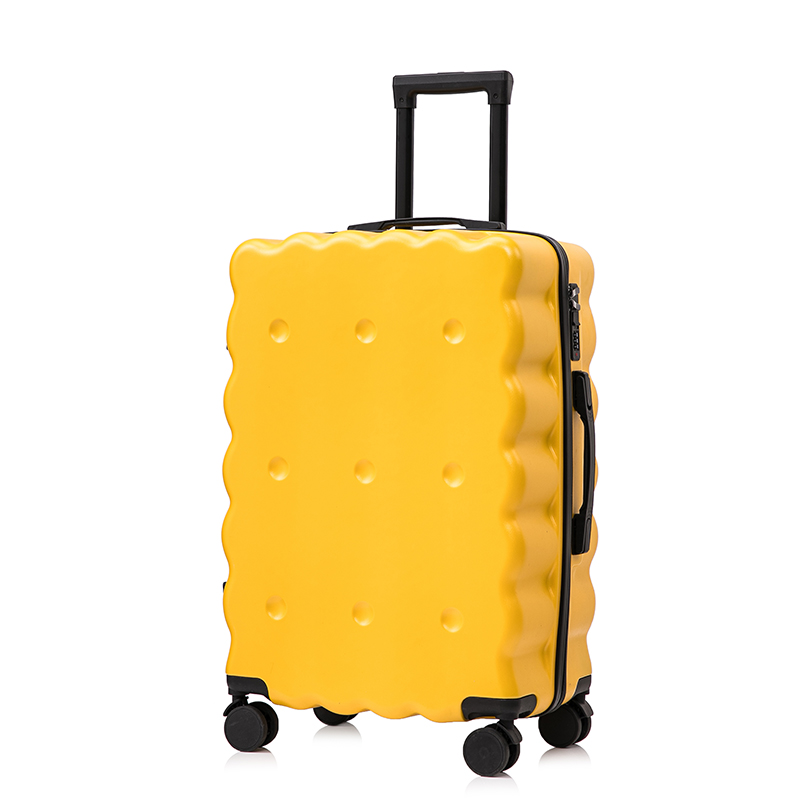 활기차고 발랄한 레몬 옐로우 다기능 두꺼운 여행 가방