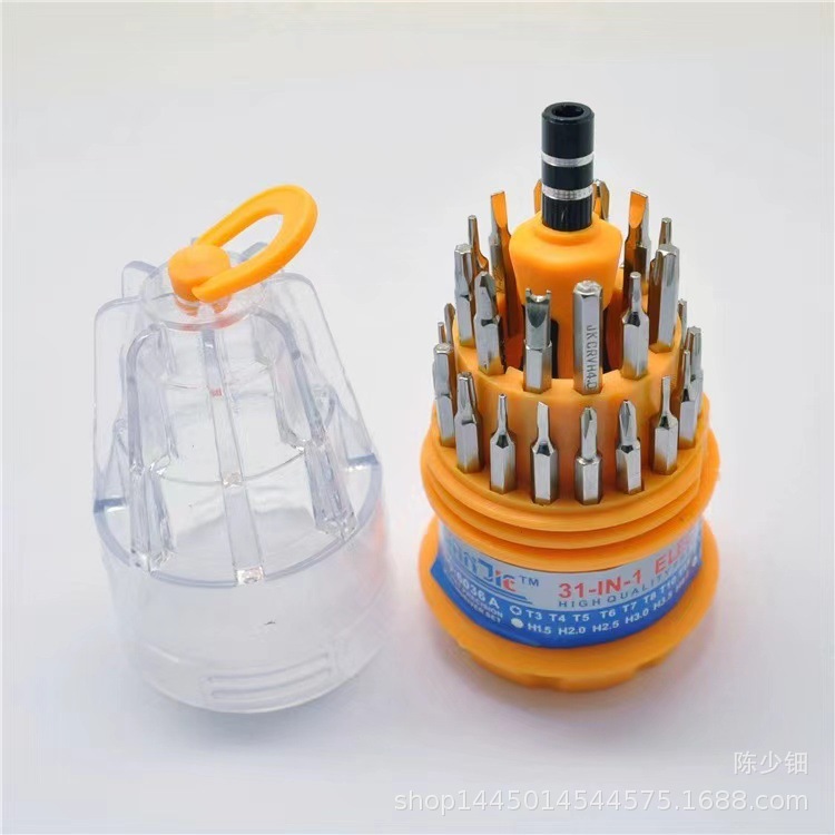 Fuente fabricante 31-en-1 multi-función destornillador traje herramienta barato traje de tornillo