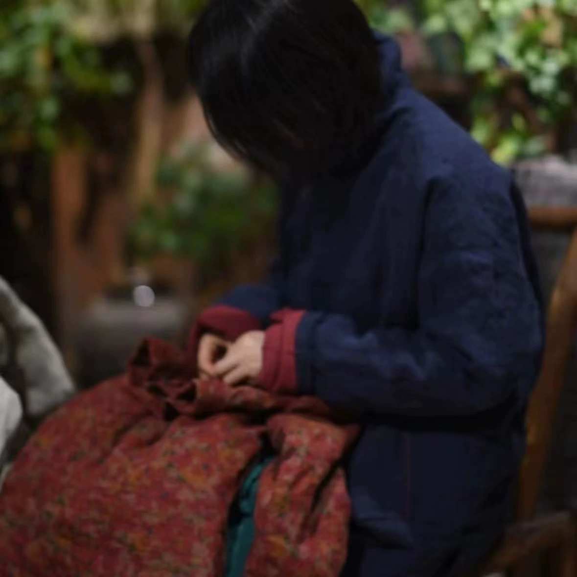 23/10/Все еще/Литературное ретро льняное пальто с высоким воротником