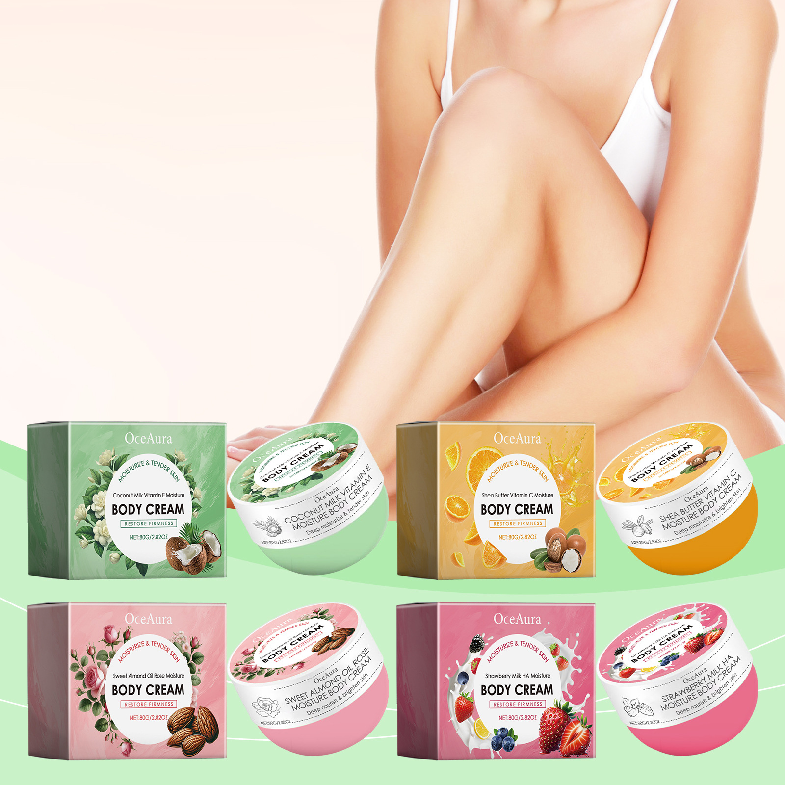 OceAura Moisturizing Body Milk Series Hydrating and Moisturizing Nourishing Body Skin Massage and Softness Nursing Body Milk