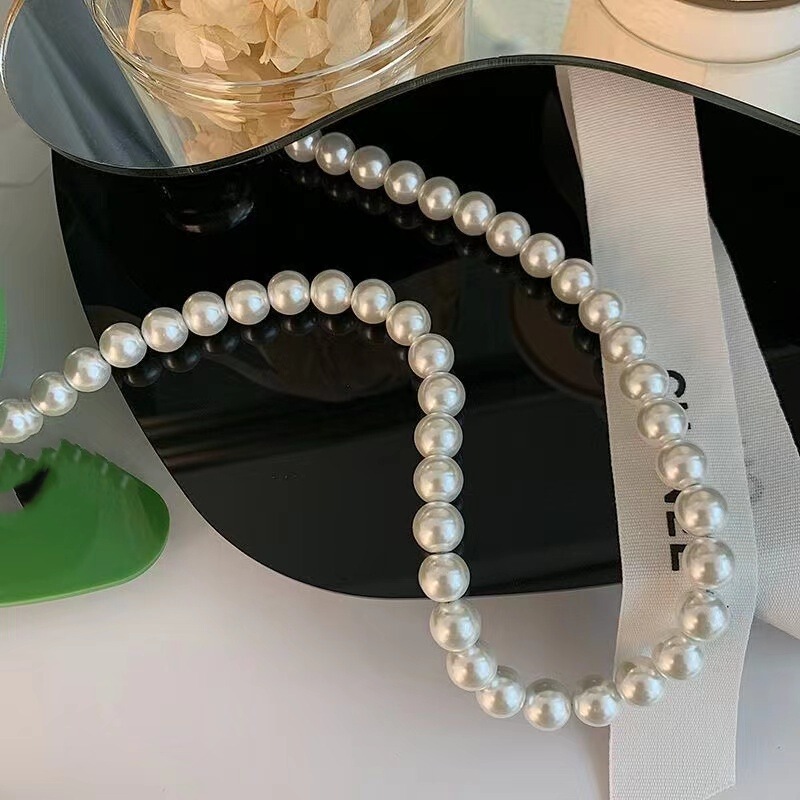Freshwater pearl chain vintage imitation pearl necklace for mother clavicle necklace live broadcast gift stall gift wholesale Freshwater pearl chain vintage imitation pearl necklace for mother clavicle necklace live broadcast gift stall gift wholesale