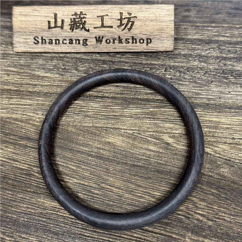 Paintless and waxless purple sandalwood round bracelet｜6mm inner diameter 59-60