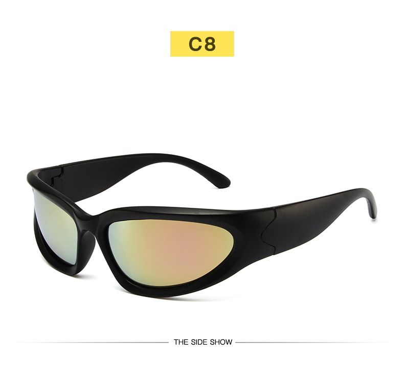 Sportsonnenbrille Im Y2k Steampunk Design Für Damen Und Herren_voghion.com