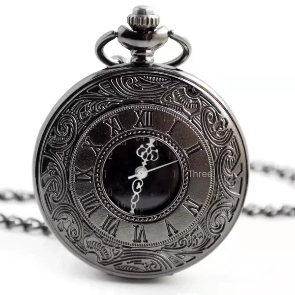 Factory Direct Sales Fashion Pastoral Style Retro Roman Pocket Watch Large Dual Display Roman Scale Flip Quartz Watch