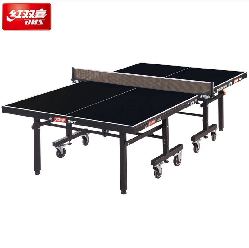 Официальный складной стол для настольного тенниса DHS Red Double Happy T1223 Twive, складной стол для настольного тенниса для зала