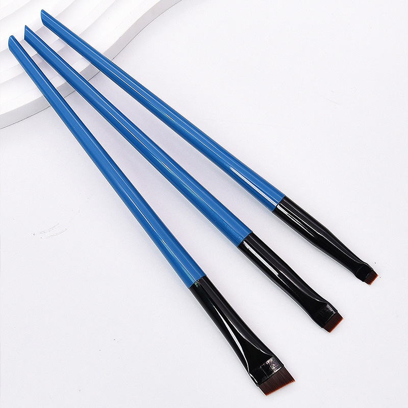 Hoja delineador de ojos cepillo de CEJA cepillo de cabeza plana delineador de ojos portátil lápiz pincel de maquillaje herramientas de belleza