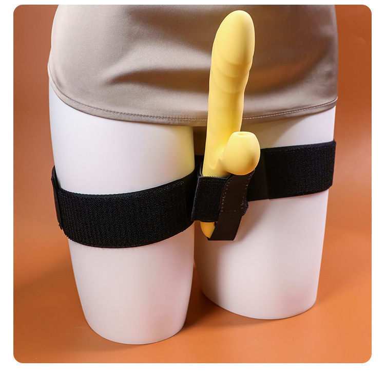Mystery Vibrator Strap Black Leather Auxiliary Holder for Wearable Dildo — detail image 7