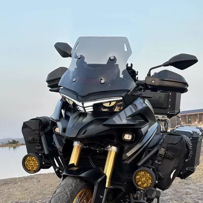 Modified Windshield Thickeneded Motorcycle – Motorcycle front windshield - wuji-dsx525-plexiglass-windshield-height-42-thickness-40-brown