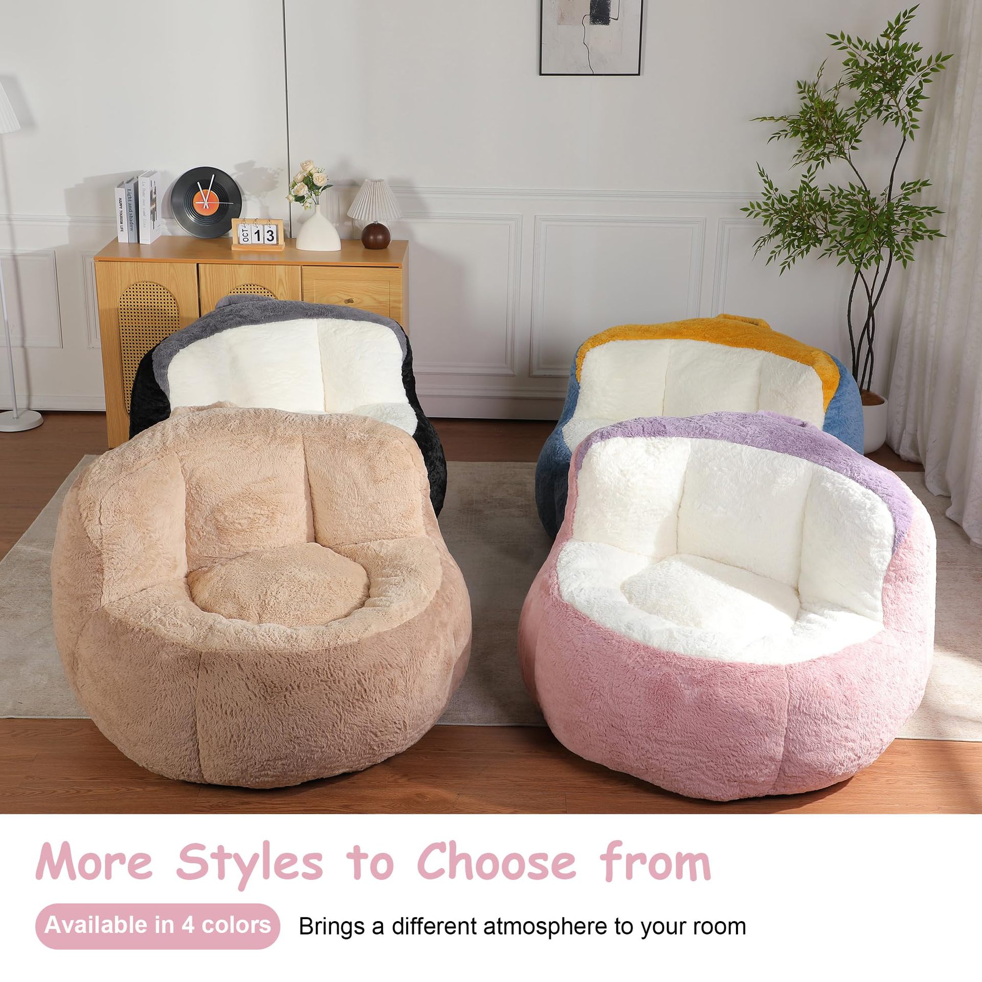 Transfronterizos adultos grandes nubes beanbag sofá con respaldo de apoyo esponja rotura relleno de sala de estar niños sofá perezoso