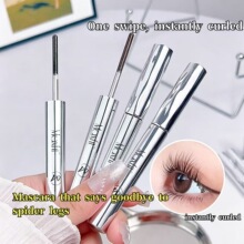 跨境钢管睫毛膏自然浓密纤长卷翘睫毛打底膏防水耐汗小银管睫毛刷