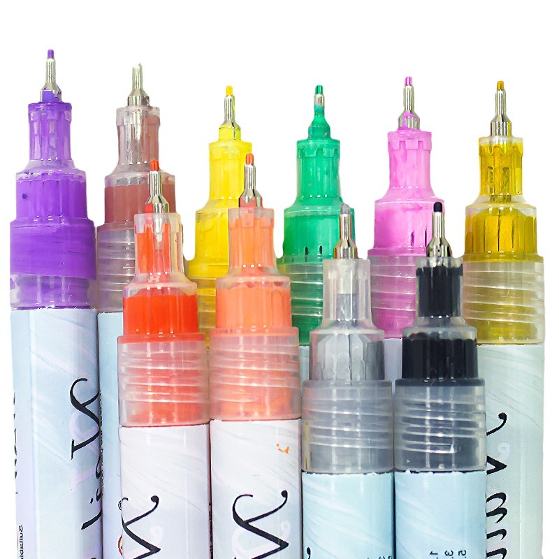 Graffiti uñas pintura pluma 12 colores traje acrílico pluma acuarela pintura ultra fina NIB uñas pintura flor uñas herramientas